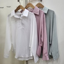 옆핀턱 카라 반오픈 블라우스 (MN2WBL04)