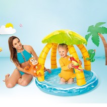 수영장 미끄럼틀 슬라이드 어린이 에어풀장 소형 물놀이 실내, 유니콘 레인보우 커버 풀 (컬렉션 피트 펌프)