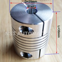 CNC 플렉시블 커플링 샤프트 커플러 스테퍼 모터 커넥터D25 L30 Jaw 알루미늄 합금, 09 8x10