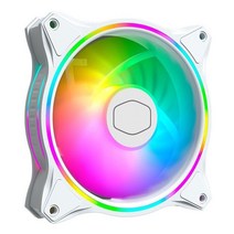 쿨링팬 쿨러 마스터 MF140 헤일로 PC 냉각 팬 140mm ARGB 5V/3 핀 컴퓨터 케이스 CPU 쿨러 수냉식 저소음 PWM 팬 396ea1, 02 WHITE, A-RGB, 02 WHITE