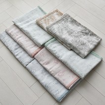 디케이홈 투톤 4중거즈 유아 아기 블랭킷, 피치엘리펀트