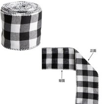 선물상자 리본 포장박스 인쇄 삼베 트리 화환 격자 활 와이어 가장자리, 29.28 - width 63MM