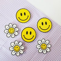 스마일 데이지 차량용 방향제 석고 오너먼트 공작리필오일, 레몬라벤더, OPP봉투포장