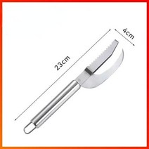 일식 가시제거 Stainless Steel Fish Scale Planer Scra Artifact To Remove Open Belly Knife Two-in-one, 01 silver