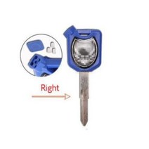 오토바이자물쇠 보조키 혼다 오토바이 블랭크 키 언컷 블레이드 블랙레드 PCX 125 SCR100 WH110 150 125, 1 blue right