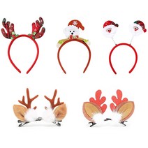 크리스마스 산타 머리띠 헤어핀, 11 산타머리핀 사슴뿔