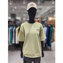 볼컴 남여공용 레인보우 오버핏 반팔 맨투맨 티셔츠 VA222TS013 OL W