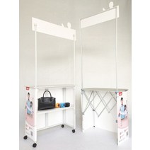 노점 매대 행사 이동식 접이식 판매대 화이트 진열대 테이블 식탁 카트 스탠드 플리마켓, 모든 알루미늄 합금 트럼펫 + 맞춤형 광고