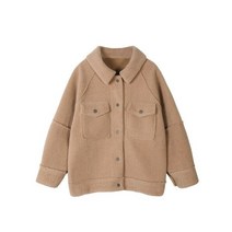 가죽코트 울 여성 무스탕 이른 봄 안티 양피 코트 플러시 셔츠 자켓 버튼
