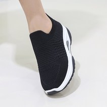 제이슈 가죽 모아 통굽 슬립온 5cm