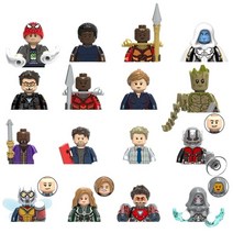 스파이더맨 호환 레고 디즈니 장난감 피규어 빌딩 블록 스파이더맨 토르 언 맨 캡틴 마블 영화 영웅 캐릭터 벽돌 모델 선물 107, 4-협력사, 16개