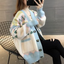 조끼 여성티셔츠 여성스웨터 종류 여성 케이블 후드티 스웨터 꽈배기 브랜드 가디건