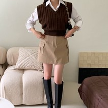 더제이수 / 퍼지 꽈배기 니트 베스트