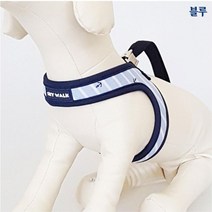 블루 마린룩 강아지 패션 하네스 반려동물외출용품, 1개, L(73)