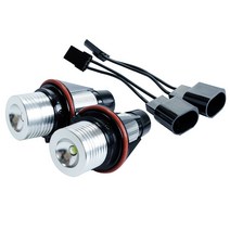 헤드라이트 헤드라이트 전구 led 에러프리 엔젤 아이 헤일로 링 마커 사이드 라이트 LED 전구 BMW E39 5W E53 E60 E61 E63 X5 2 개, 02 red