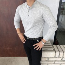 남자다잉 슬림핏 헨리넥 긴팔