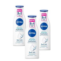 니베아 익스프레스 하이드레이션 바디로션 수분크림 48H 250ml Nivea Express Hydration Body Lotion, 3개