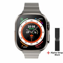 Z8 울트라 MAX 스마트 워치 시리즈 8 티타늄 합금 11 49mm 케이스 블루투스 통화 NFC ECG IP68 방수 Smartwatch 남자, [08] Gold Alpine B
