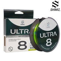 시미즈 울트라 8합사 500m PE 대용량 0.6호 0.8호 1호 1.2호 1.5호 2호 3호 shimiz ultra 8