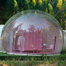 투명 에어 공기 원형 돔 텐트 캠핑용 야외 하우스, 카모, 싱글