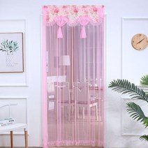 현관 자석 방충망 폴딩도어 모기장 셀프 시공 여름 모기 나방 파리 레이스 스크린 도어 스크린 침실 프라이버시 없음 펀칭 후크 루프 패스너 패션 홈 핫, 분홍색, 90x220cm