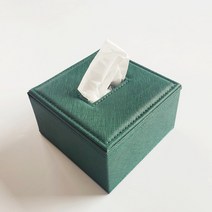 유피어 가죽 와이드 냅킨케이스(소), 냅킨케이스(소)그린