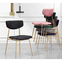 고급식당의자 골드레그 북유럽 레스토랑 등받이 의자, 골든 화이트