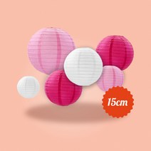 한지등 조명 전등갓 만들기 종이등 장식 공예 전등 전통 페이퍼 벌룬 등불 커버 15cm, 화이트