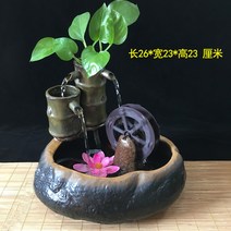 인테리어 겨울 가습기 세라믹 물레방아 미니분수대 안개없음, 화수분-무녹식