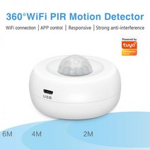움직임 알람 바디 Pir 센서 원격 제어 럭스 라이트 인체 모션 스마트 라이프 앱 Tuya 와이파이 실시간 Usb 전원, CHINA_1pcs