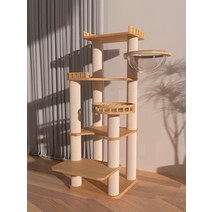 원목 캣폴 고양이 캣타워 우주선 캣츠드림 직조, 팻 타이거 150x50x50cm