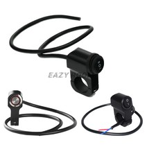EASY ROOM 모터사이클 스위치 22mm 12V 10A CNC 포그 브레이크 라이트 핸들 바 전조등 ON/OFF스위치, 푸쉬타입스위치(레드)
