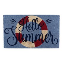DII 천연 코코넛 섬유 도어매트 장식용 헬로우 메트 45.7x76.2cm 알로에 데어, Hello Summer