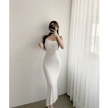 글램핏 / 여신 머메이드 셔링 슬림 레이어드 나시 롱 원피스 3