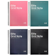 투영디자인 엘리트 그리드 절취노트 A4, 04 Navy, 2개