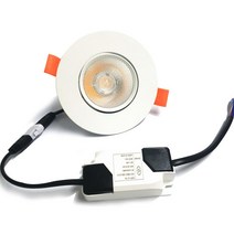 PLUS LED 다운라이트 3인치 8W 매입등 COB 플리커프리 회전매입 전구색, 3000k 전구색(노란빛)