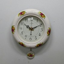 해바라기장미도자기벽시계벽시계도자기시계, 장미