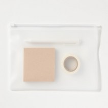 국산 대용량 PVC 슬라이드 지퍼백 12 X 15cm 100장 반투명 여행용 지퍼팩 파우치