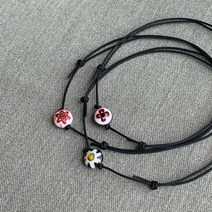 [Handmade] 유니크 유리꽃 소원팔찌 모음 발찌 실팔찌 실발찌 수능팔찌 커플팔찌