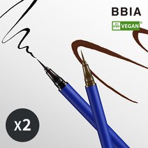 2개set 삐아 네버 다이 브러쉬 아이라이너, 02 매트브라운, 02 매트브라운