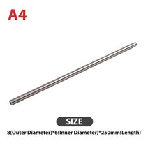 라운드 304 스테인레스 스틸 모세관 튜브 파이프 250mm 중공 원형 튜브 외경 3456810mm ID 23568mm, 04 4