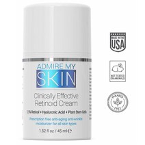 Admire My Skin 어드마이어 마이 스킨 레티노이드 크림 (45ml) Clinically Effective Retinoid Cream - 2.5% Retinol + Hyaluronic Acid, 1개