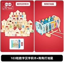 라이팡팡 원목 키즈 블록 인형 스마트 옻칠 없는 입자 346 남자 아이 놀이, 20.20.103 알 숫자 한자 블록 [ 빅박스 ]