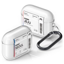 플래나 국내선 탑승권 시리즈 에어팟 프로 TPU 투명 케이스