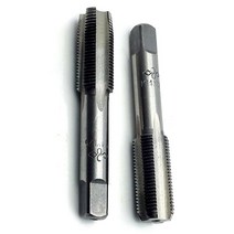 2PCS HSS 14mm * 1.25 미터 테이퍼 및 플러그 오른손 탭 드릴 핸드 툴 나사 스레드 메트릭 M14 피치, 01 2PCS