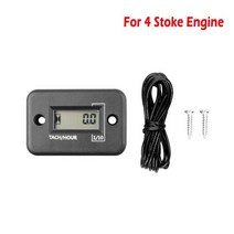 스피드건 타코메타 속도 측정기 2 or 4 stoke digital tachometer hour meter 방수 lcd display for Motorcycle atv boat, 4 스토크