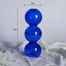 꽃병 도자기 화병 북유럽 스타일 유리 버블 컬러풀한 테이블 장식 소형 선물으로 좋은 파란색, 3