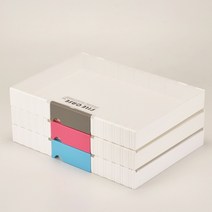 소호리빙 플라스틱 투톤 화일케이스 레고박스 화일보관함 소 대, 1개, 핑크(소)