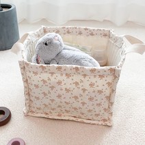 어텀31 누빔 기저귀 바구니, 베이지 사각 28x22cm, 베이지 사각 28x22cm