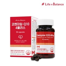 엘엔비 코엔자임 큐텐 Q10 포플러스 500mg x 90캡슐 / 항산화 혈압감소 도움 코큐텐 아연 비타민D, 2개